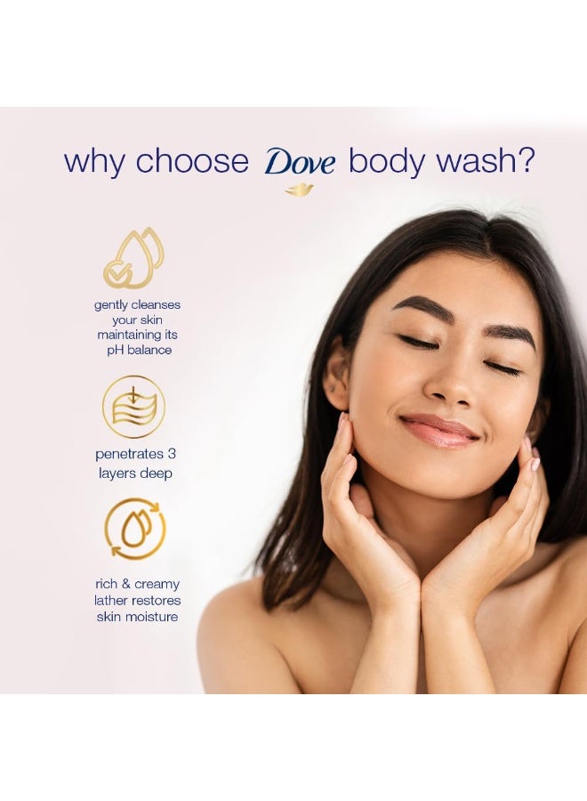 دوف غسول الجسم دوف المغذي للبشرة الحساسة، يحافظ على ترطيب البشرة لمدة 24 ساعة، 1 لتر - Image 3